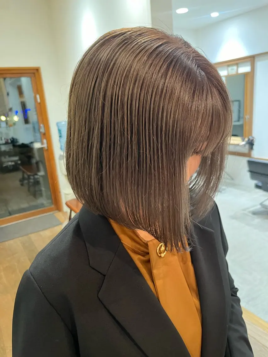 ミディアム トリートメント ヘアカラー トリートメント 無料カットモデル‪✨ ✂️Nanami🌷のヘアスタイル