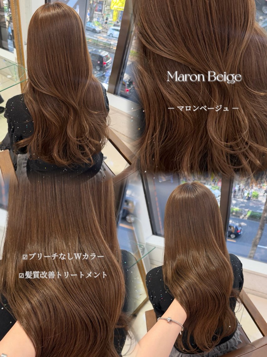ロング カラー ベージュカラー ヘアカラー トリートメント 髪質改善艶カラー🩶 Nanako ⟡.·のヘアスタイル