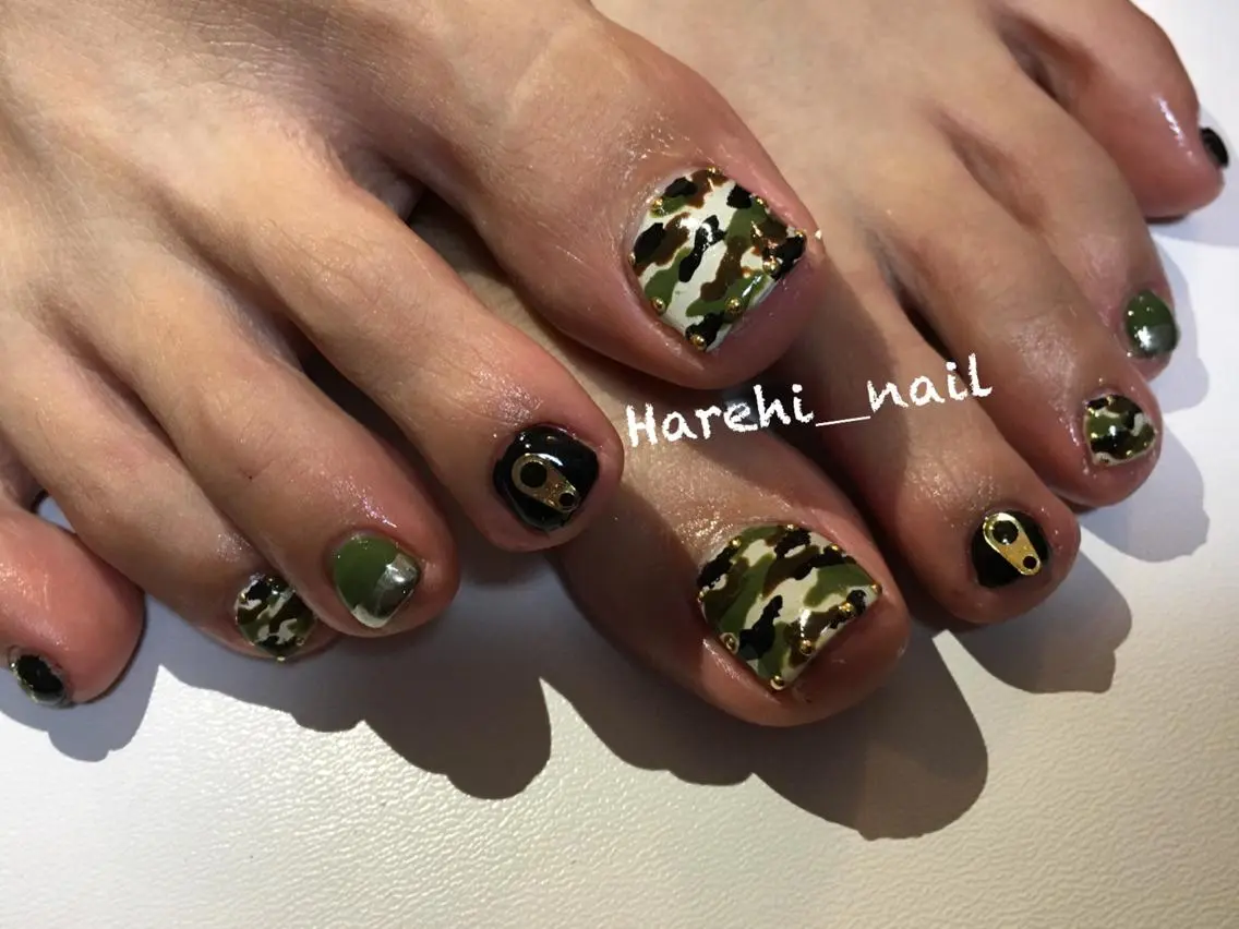 ネイル フットネイル Harehi_ nailのネイルデザイン