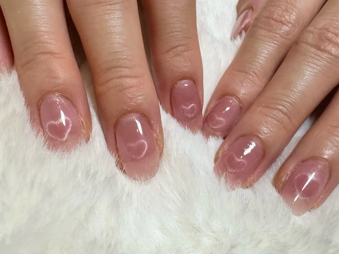 ネイル ハート マグネットネイル byeol nailのネイルデザイン