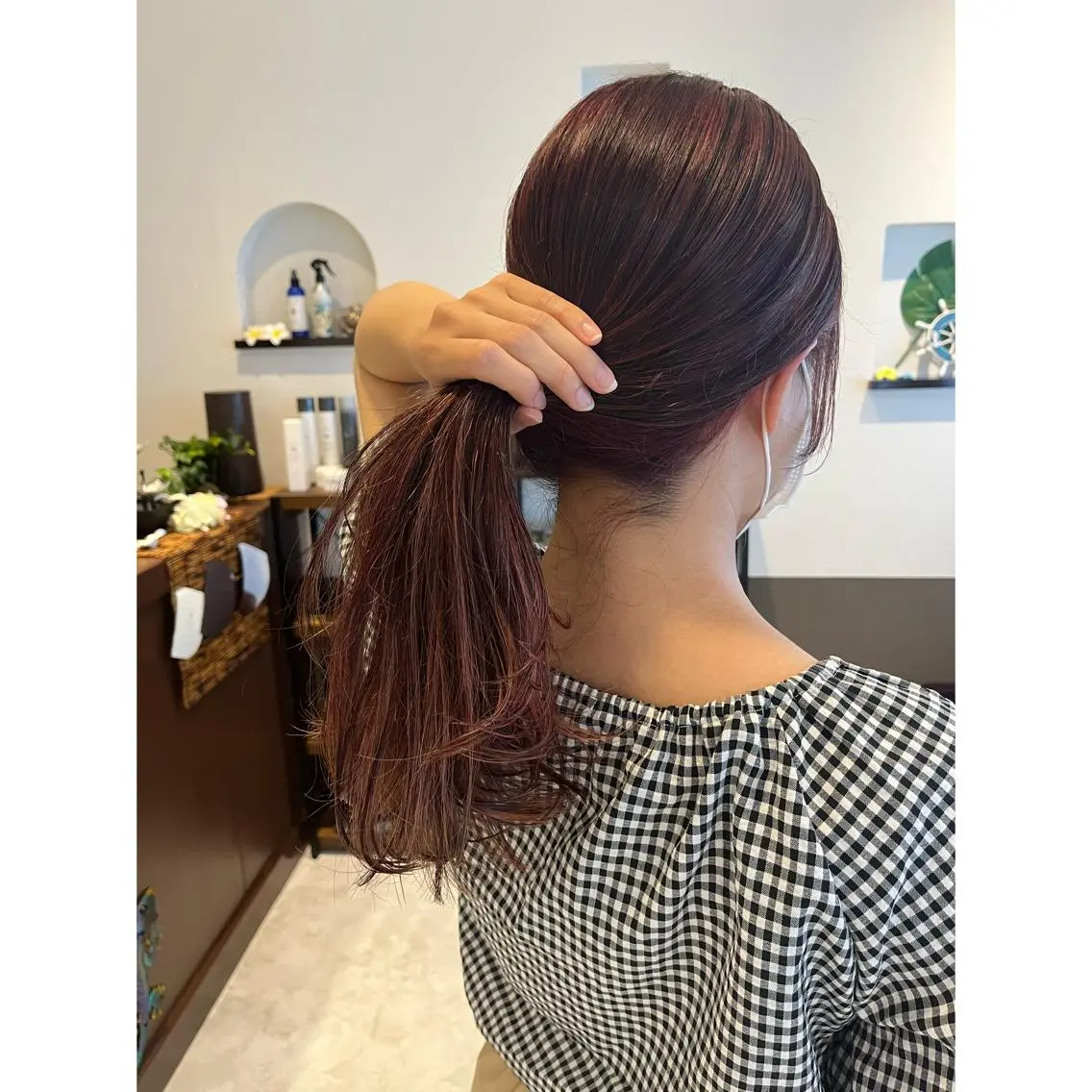 セミロング カラー 坂井田 浩樹のヘアスタイル