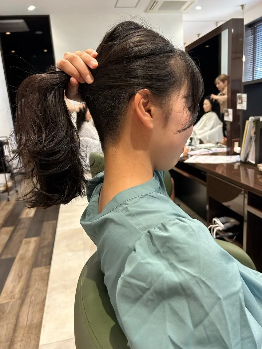 セミロング 刈り上げ 🍒中川葵久美🍒 レイヤー/メンズのヘアスタイル
