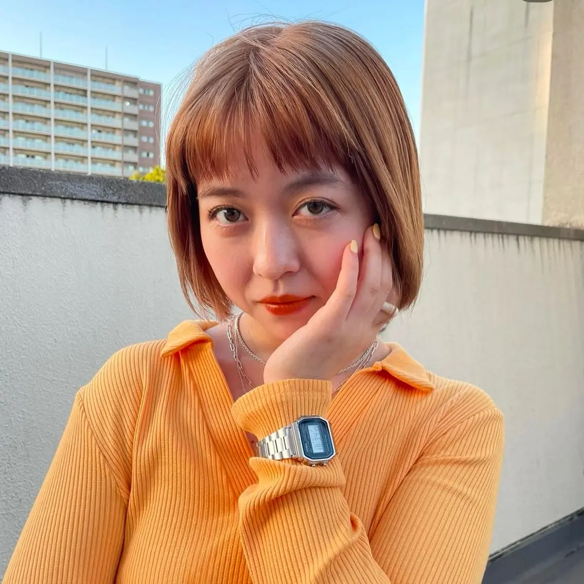 ショート カラー カット ヘアカラー カット／ブリーチ🐏 モデル募集中 ナナホのヘアスタイル