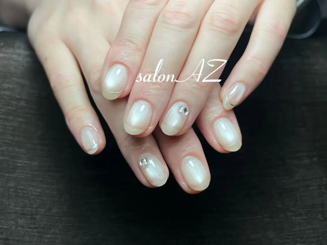 ネイル アートネイル 長さ出し フットネイル フレンチネイル ジェルネイル salon AZのネイルデザイン