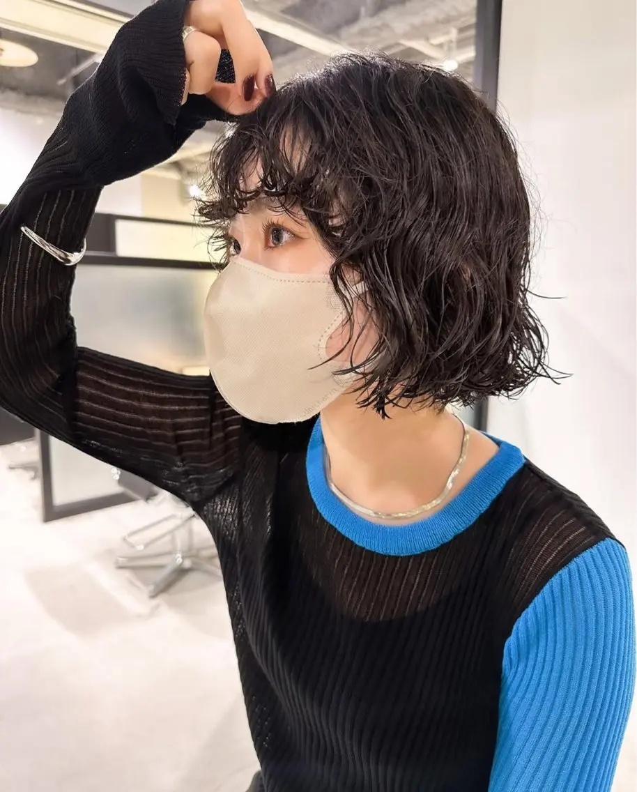 ショート パーマ 🌸ボブ支持率 No. 1🤍のヘアスタイル