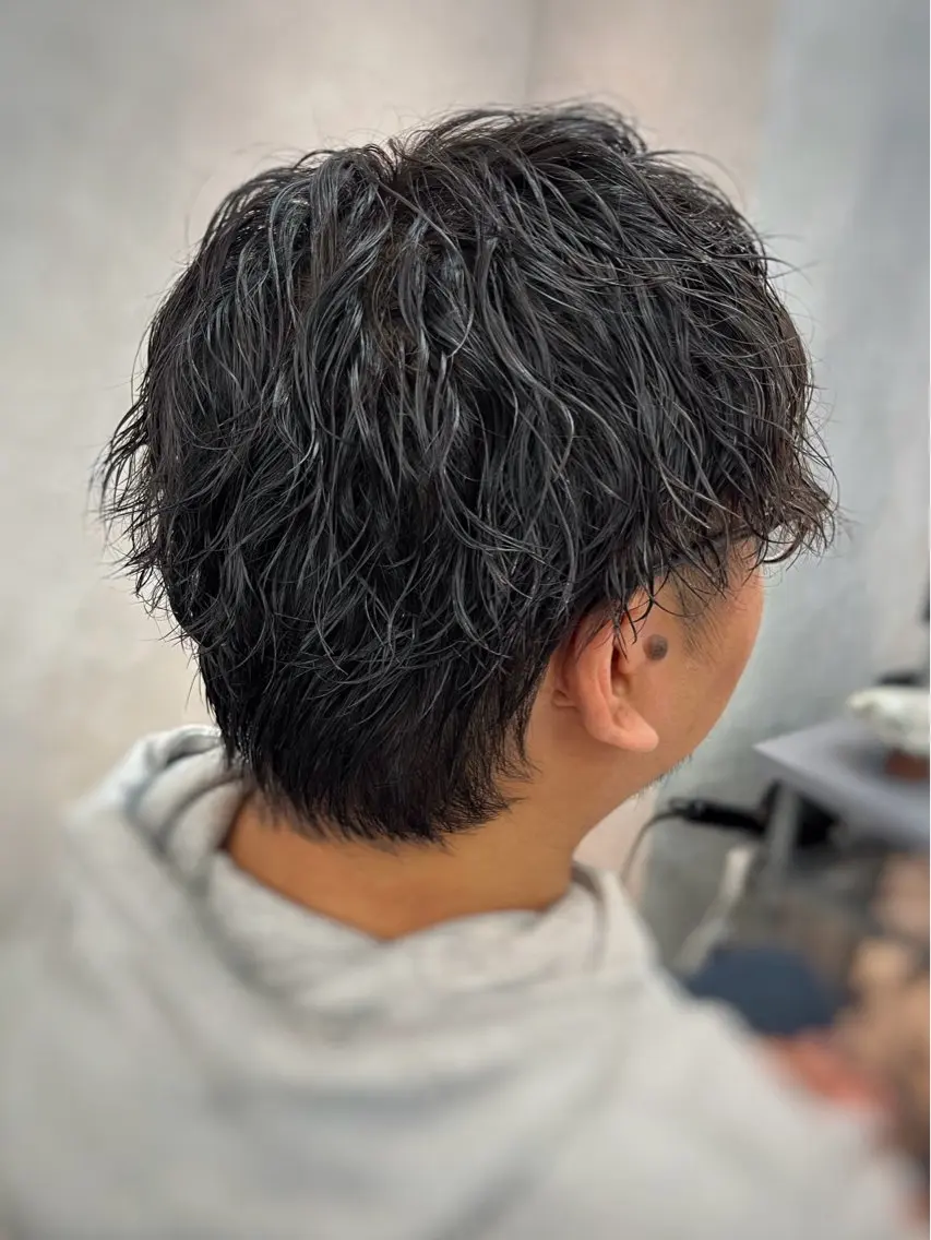 ミディアム カラー パーマ ヘアアレンジ メンズ キッズ カット パーマ TOON 川崎店 👫🏼橋本貴志のヘアスタイル