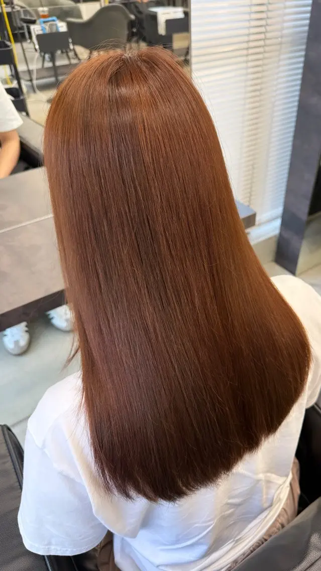ロング カット ヘアカラー トリートメント 韓国🫧髪質改善🫧 縮毛矯正🫧陽菜🫧のヘアスタイル
