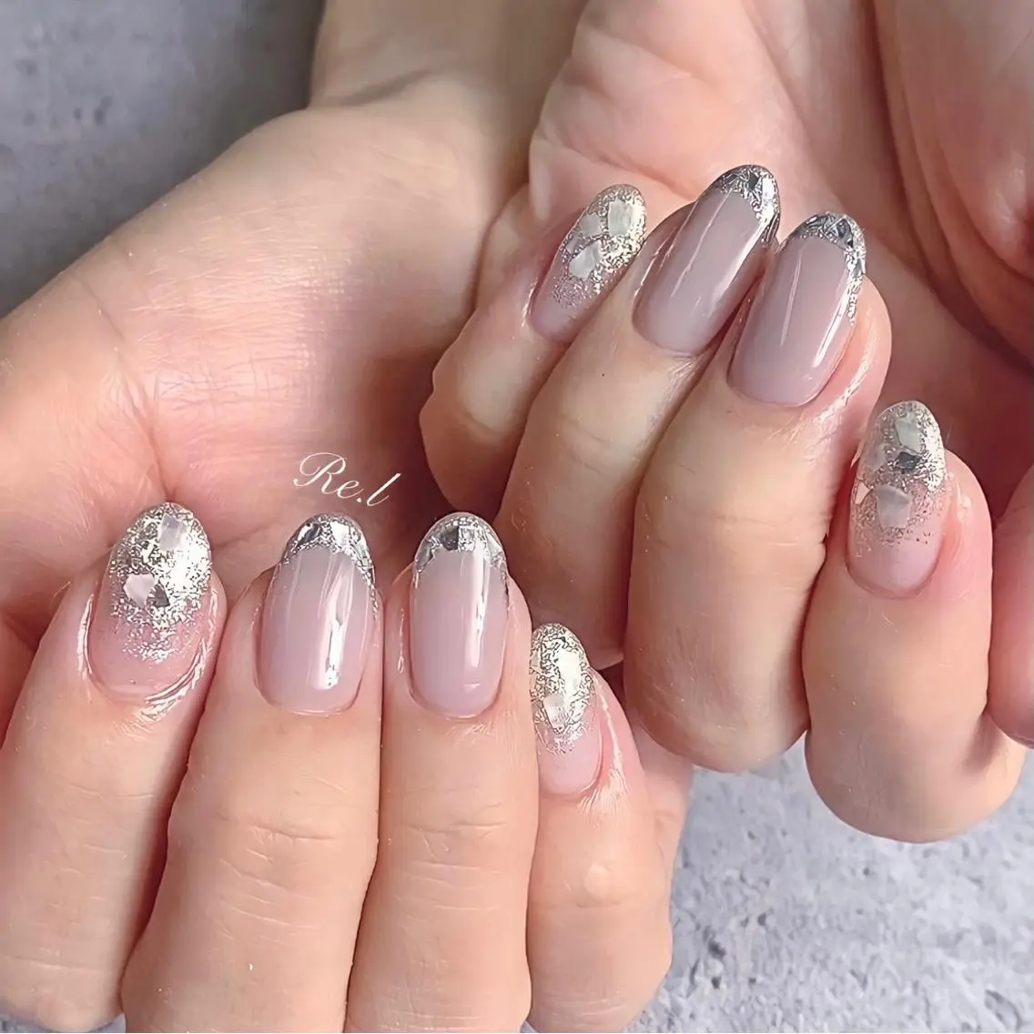 ネイル フレンチネイル ガラスフレンチ モチの良さ◉ フィルインネイル♡のネイルデザイン