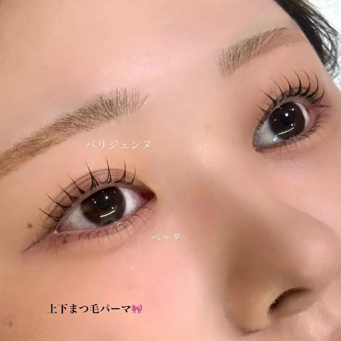 マツエク・マツパ 下まつげエクステ 一重×まつ毛パーマ マツパ Carat ヒマワリのマツエク・マツパデザイン