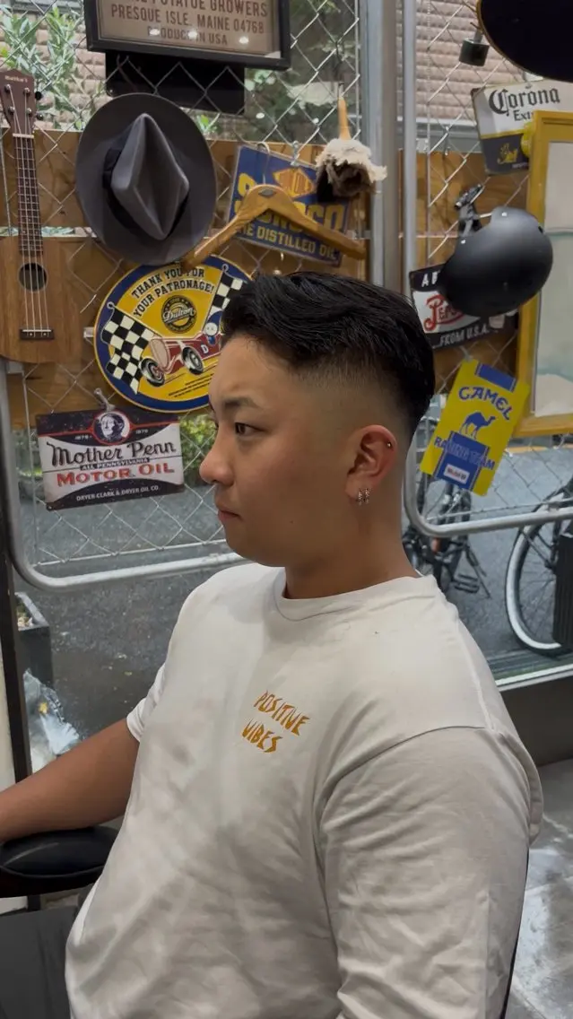 ショート メンズ フェードカット カット hack 佐藤龍空のヘアスタイル