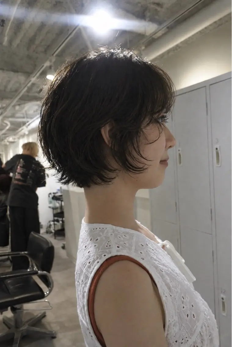 セミロング カラー パーマ REMIパーマ・ ボブレイヤー・メンズのヘアスタイル
