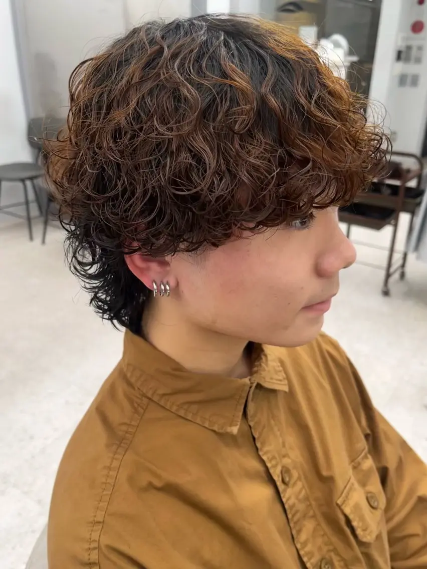 パーマ メンズ カット パーマ 🍐シャドウパーマ メンズ特化/守岡🍐のヘアスタイル