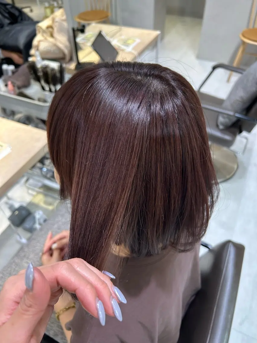 ショート カラー カシス ヘアカラー 透明感カラー/パーマ aoiのヘアスタイル