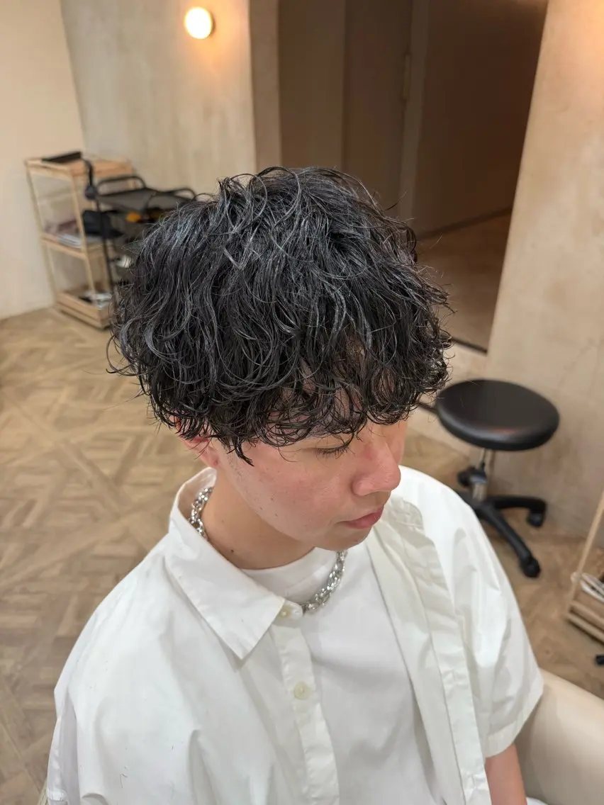 パーマ メンズ メンズパーマ 波巻きパーマ カット パーマ トリートメント 市原亮/塩釜口/ ツイスパ/波巻きのヘアスタイル