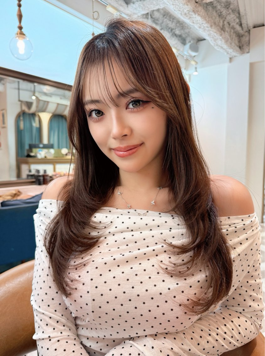 ロング カラー カット ヘアカラー トリートメント レイヤーカット /透明感カラー西田のヘアスタイル