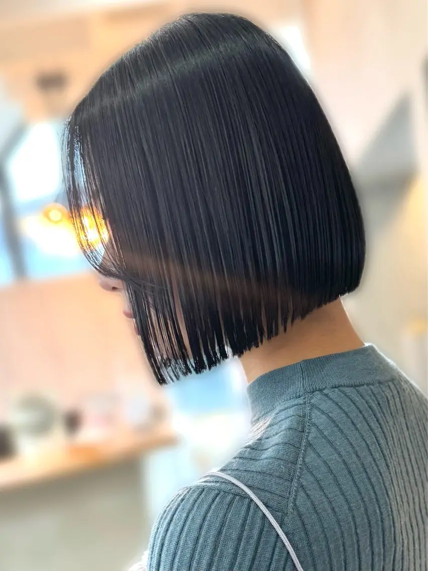 ショート カット ヘアカラー トリートメント ヘアセット 縮毛矯正×艶髪カラー 髪質改善/三ツ木のヘアスタイル