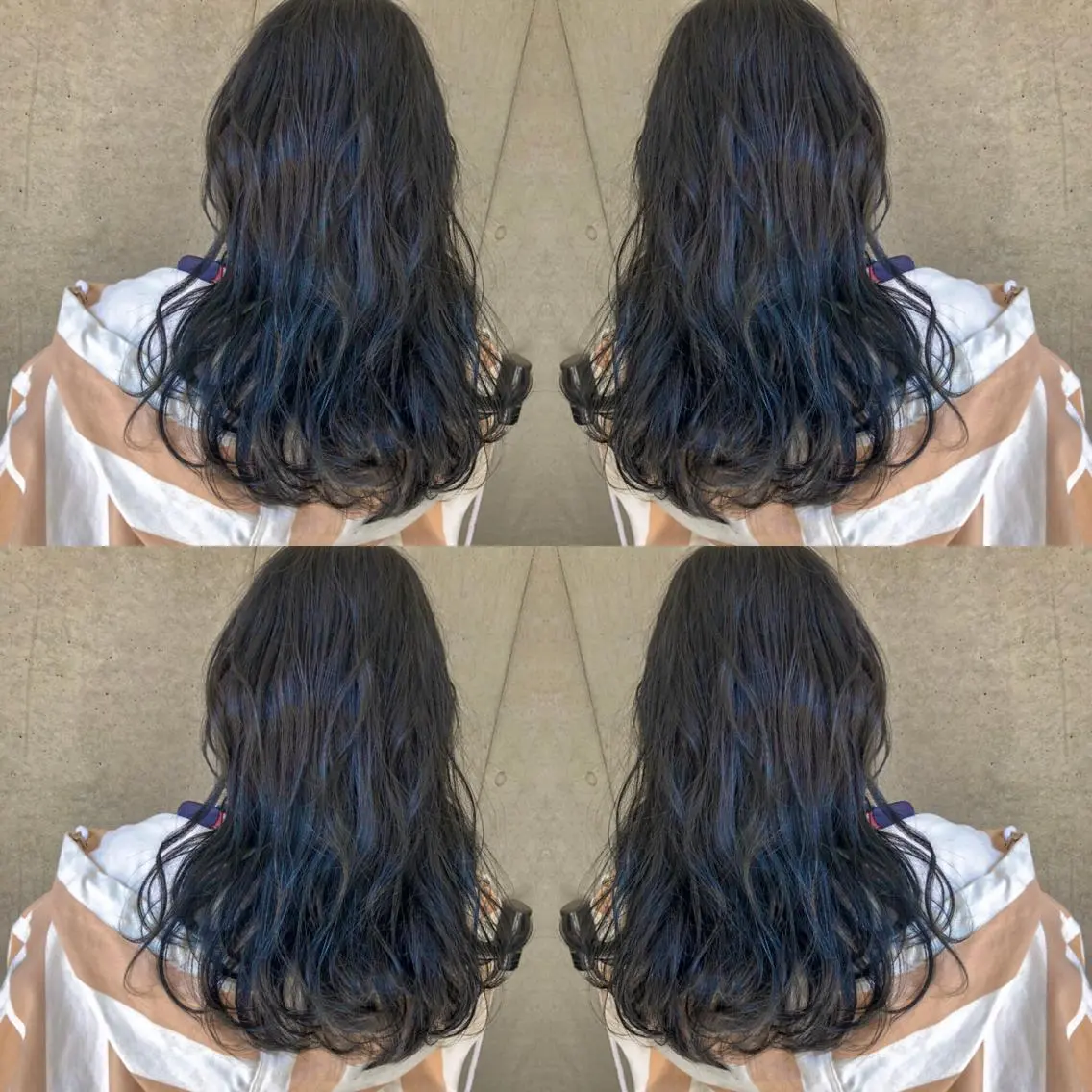 セミロング カラー ブルーカラー ブルージュ ハイライト/髪質改善 ans/黒木 和大のヘアスタイル