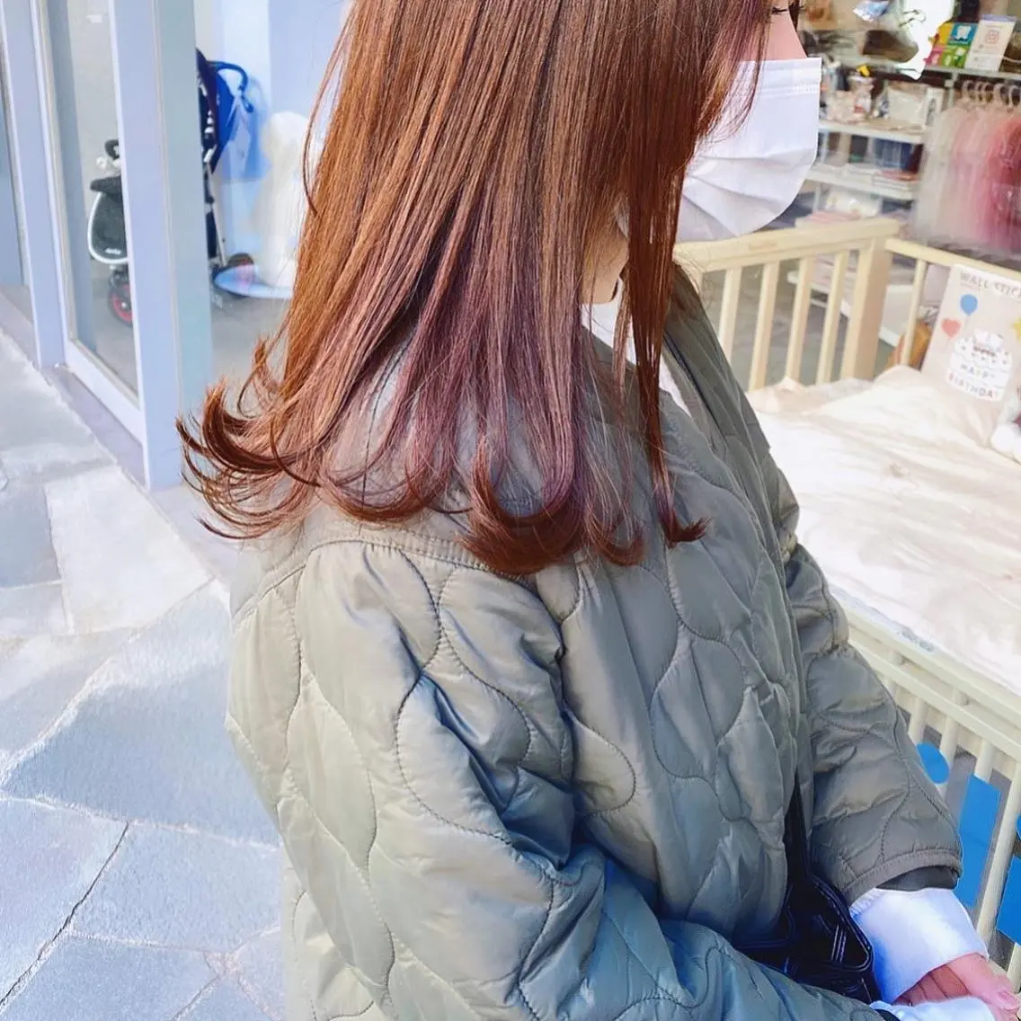 セミロング カラー ヘアカラー マンツーマン半個室 tamuraのヘアスタイル