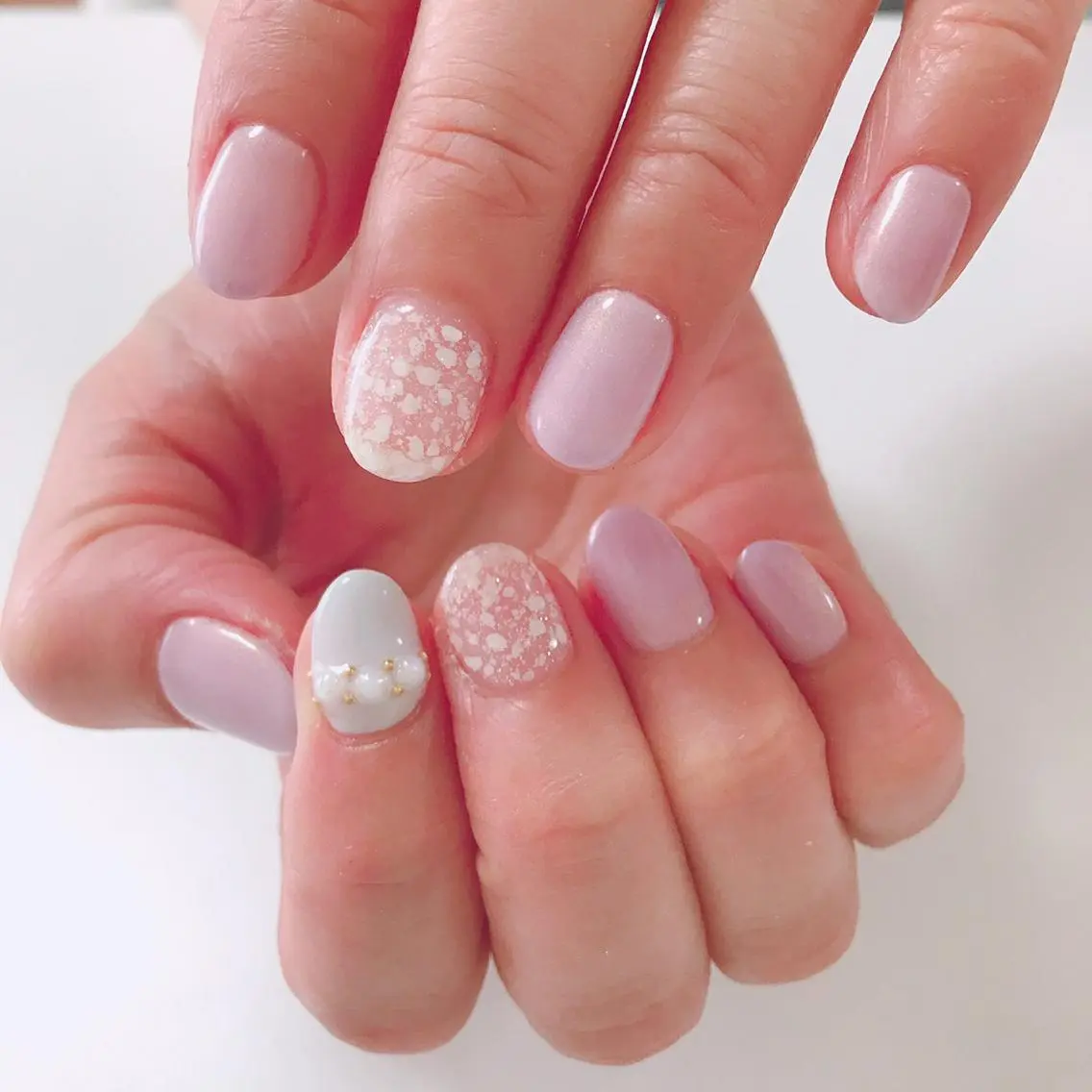 ネイル アートネイル 長さ出し フットネイル グリーン ニュアンスネイル Lily Roseスタッフ一同のマツエク・マツパデザイン