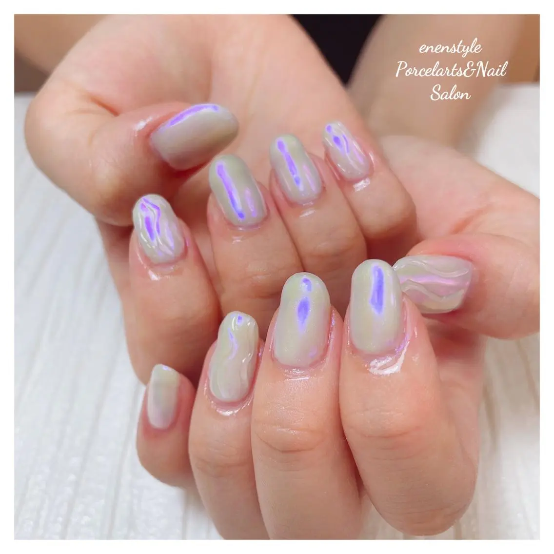 ミディアム ネイル 🐾enen style 🐾のネイルデザイン