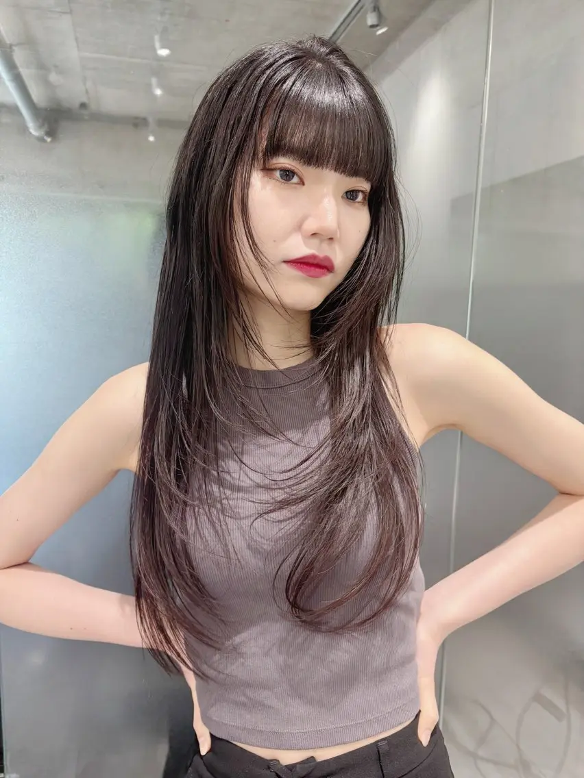 ロング 表参道レイヤーカット 髪質改善山岸季生のヘアスタイル