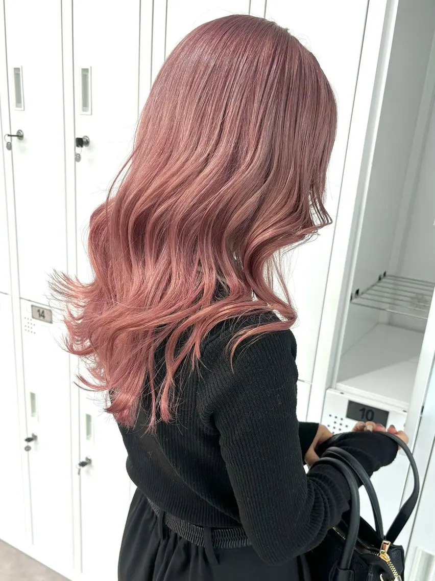 ロング ヘアカラー トリートメント 🎀暖色カラー🎀 ♡Kanon♡のヘアスタイル