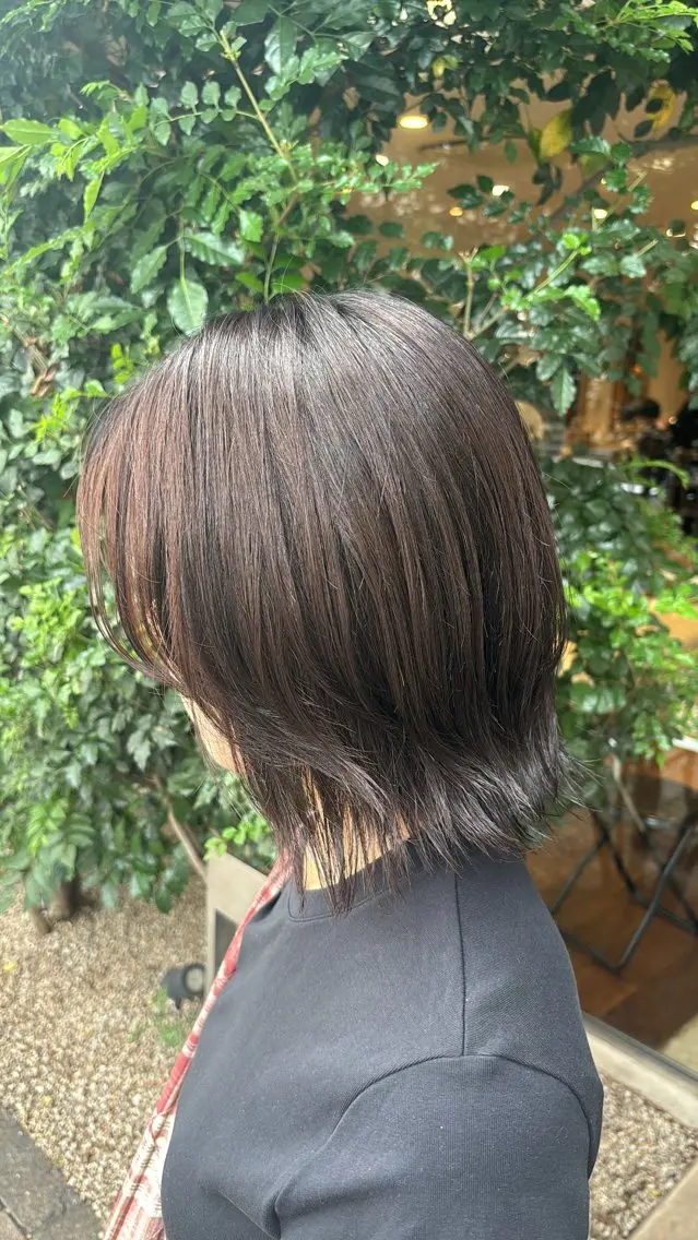 【目指せ‼️ツヤツヤヘアー✨️】ワンカラー+4ステップトリートメント!の写真