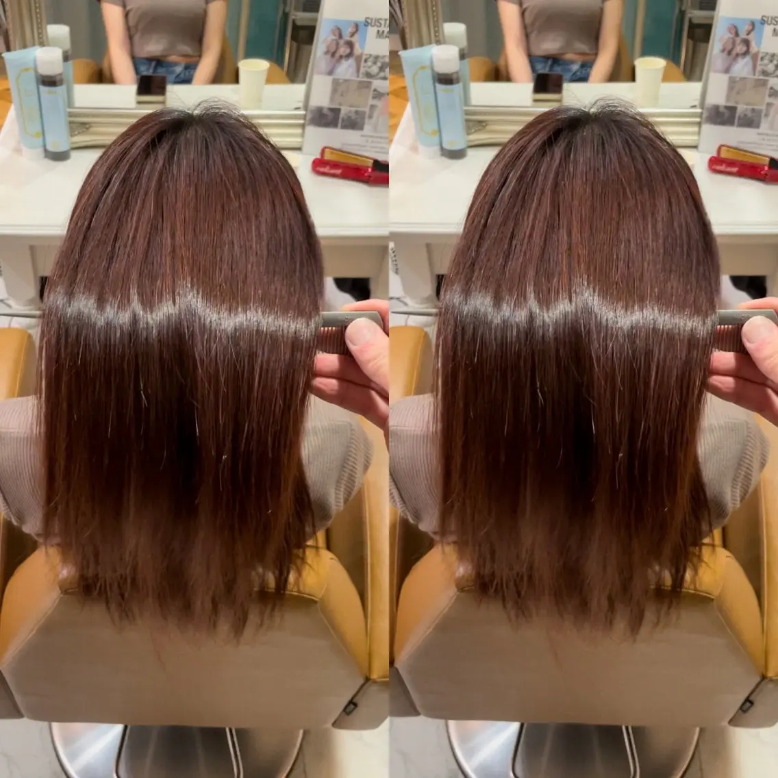 ロング 縮毛矯正 酸性ストレート カット 縮毛矯正 トリートメント 美髪縮毛矯正🩶 髪質改善/Shinaのヘアスタイル