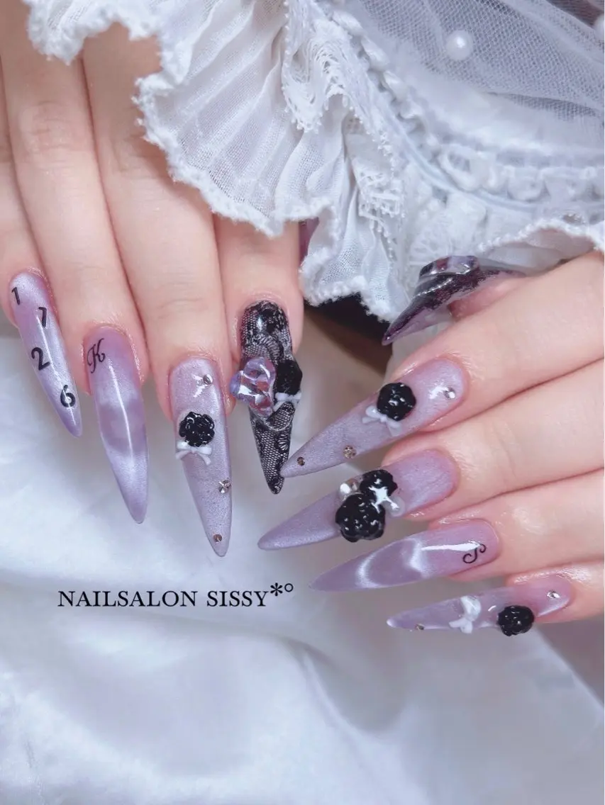 ネイル ロングネイル ネイルチップ ハンドネイル sissy suzukaのネイルデザイン