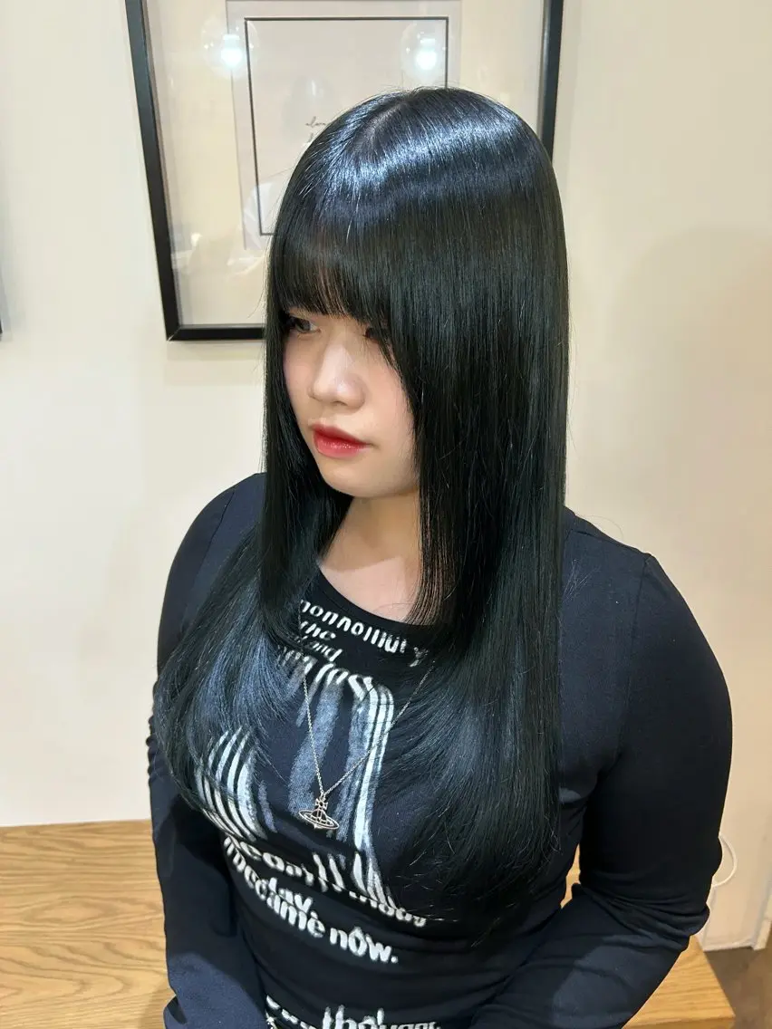 ロング カラー カット ヘアカラー トリートメント 透明感/暖色カラー 💖【Misaki】のヘアスタイル