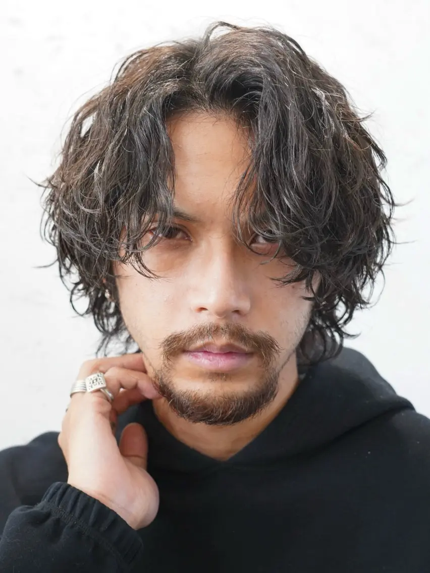 パーマ メンズ カット パーマ fifth park 六反穂 龍介のヘアスタイル