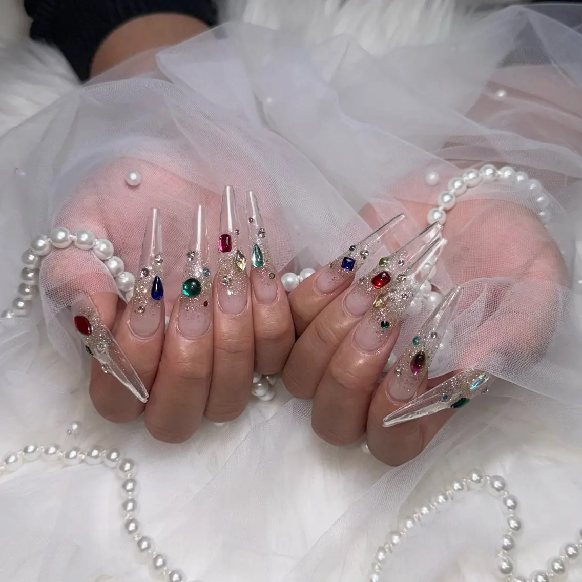 【ケア・オフ込み】パーツつけ放題＋10本チップ長さだし👼🏻の写真