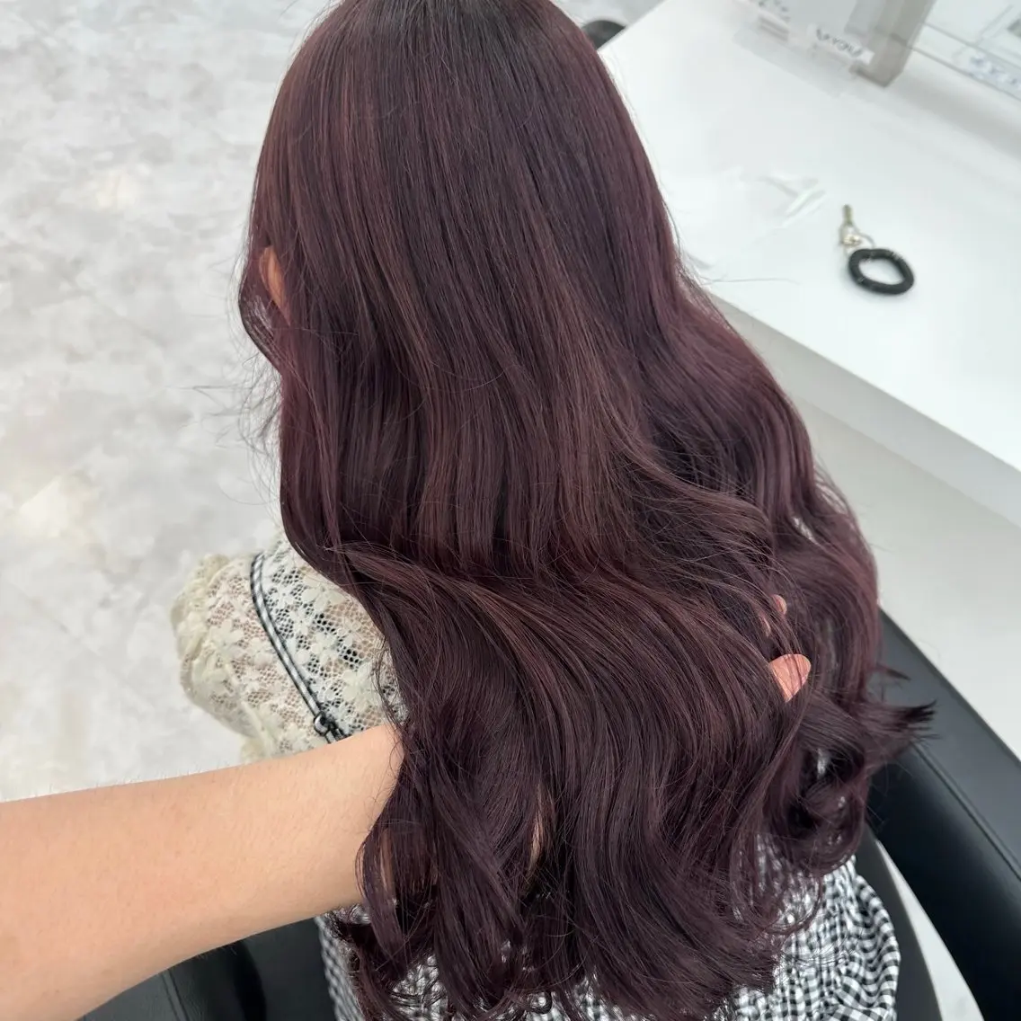 セミロング カラー ヘアカラー トリートメント ヘッドスパ ヘアセット レイヤーダブルカラー KYONのヘアスタイル