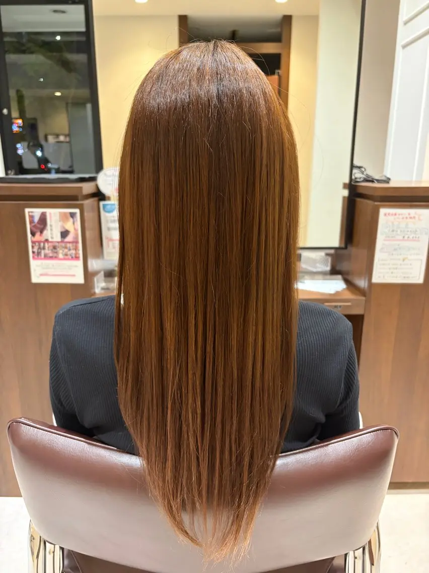 ロング 縮毛矯正 🫧ナチュラル矯正 /カラー🫧あやりのヘアスタイル