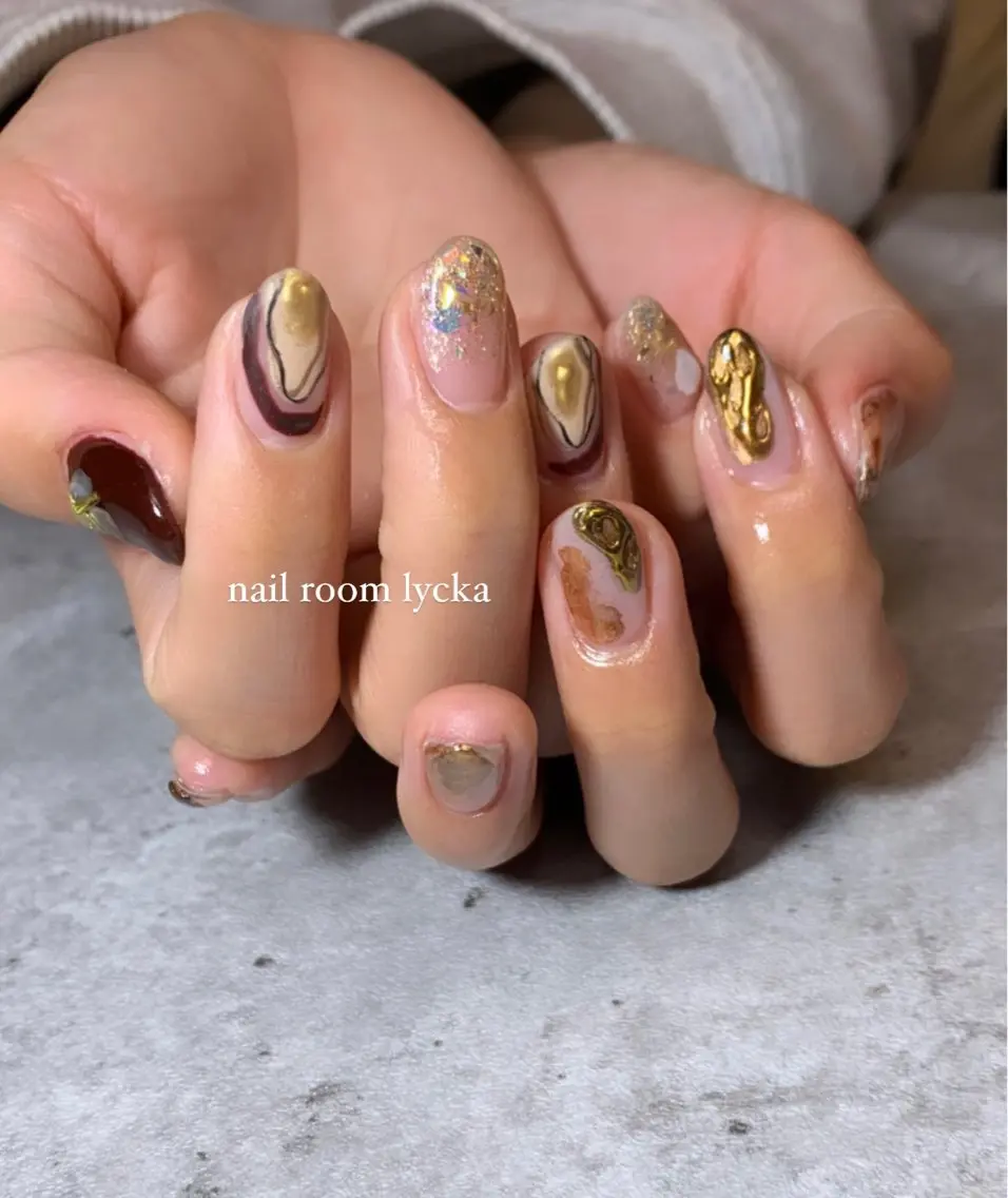 ネイル ネイルルームリッカ 𝐦𝐚𝐲𝐮のネイルデザイン