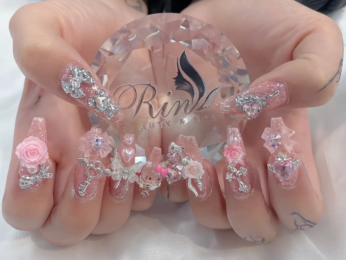 ネイル アートネイル ロングネイル ニュアンスネイル スカルプネイル ネイルチップ ハンドネイル Rin Nail 新大久保店のネイルデザイン