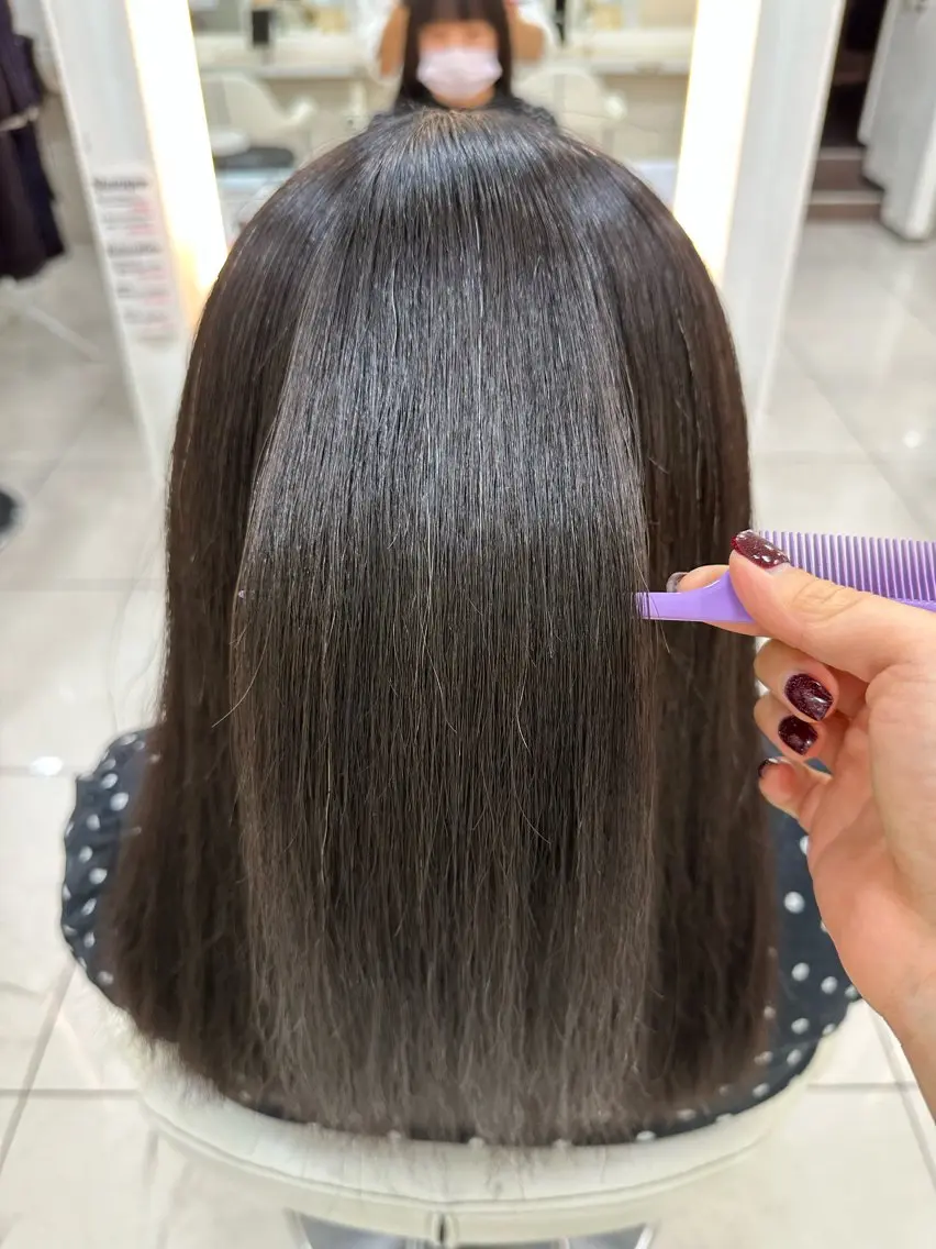パーマ 縮毛矯正 伊佐 愛のヘアスタイル