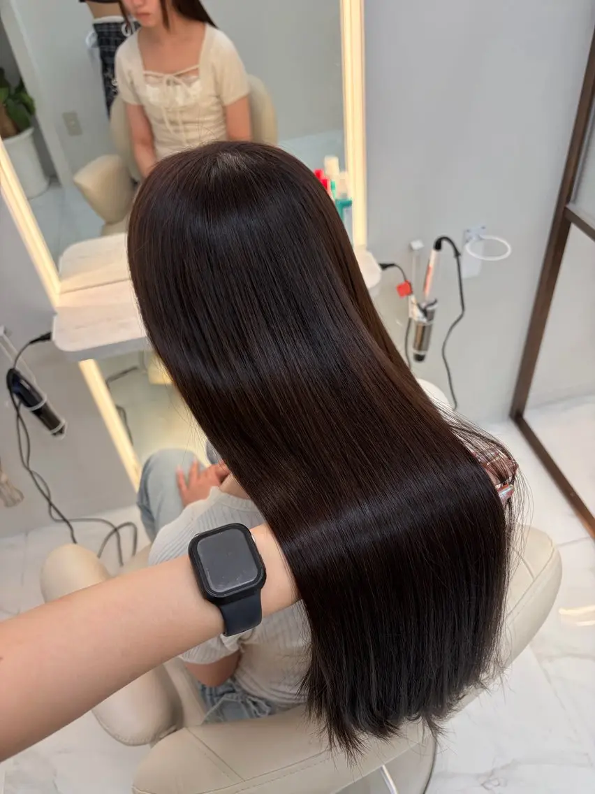 ロング カラー ヘアカラー 透明感カラー/髪質改 善/京都/akaneのヘアスタイル