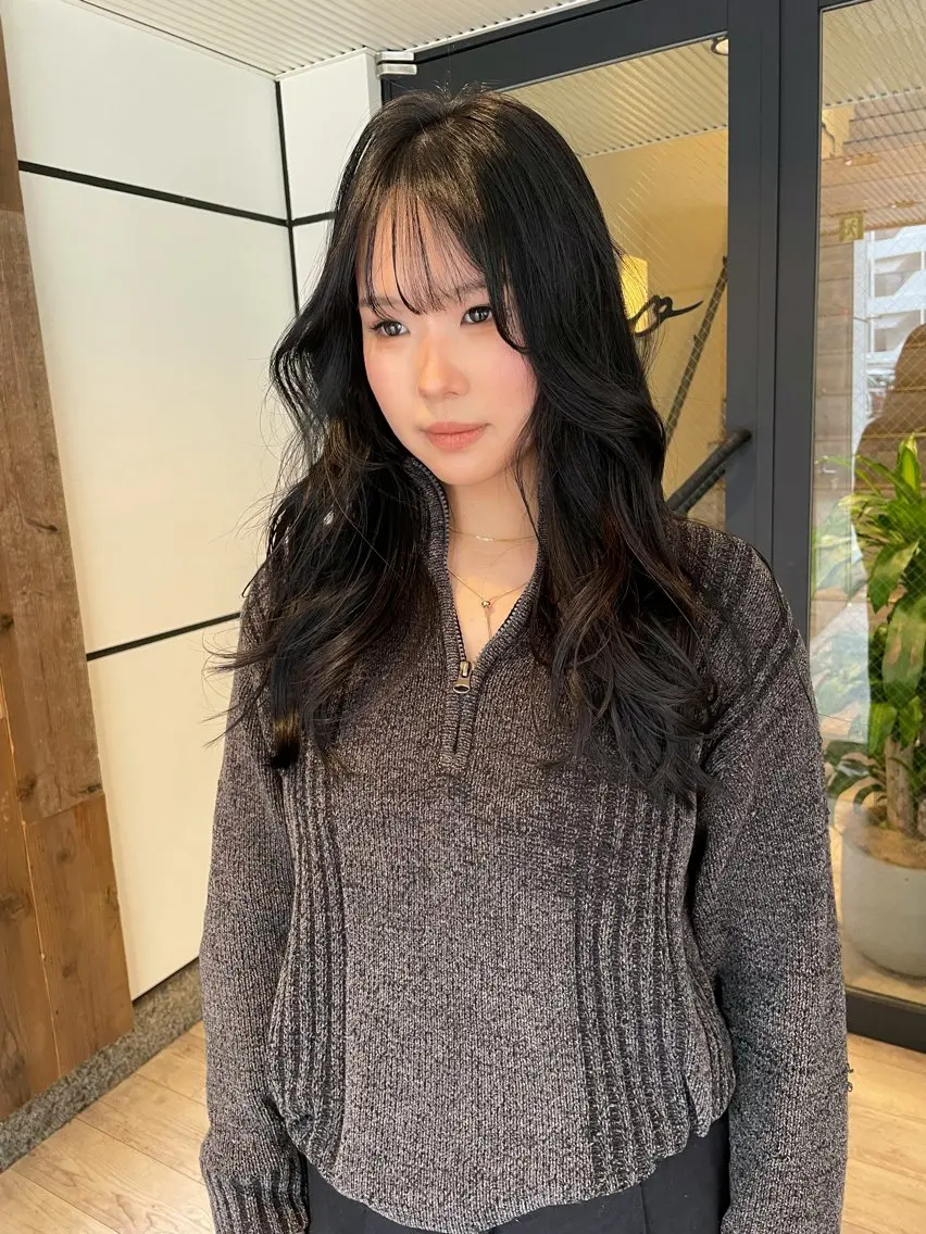 カラー カット ヘアカラー トリートメント 渋谷 留菜のヘアスタイル