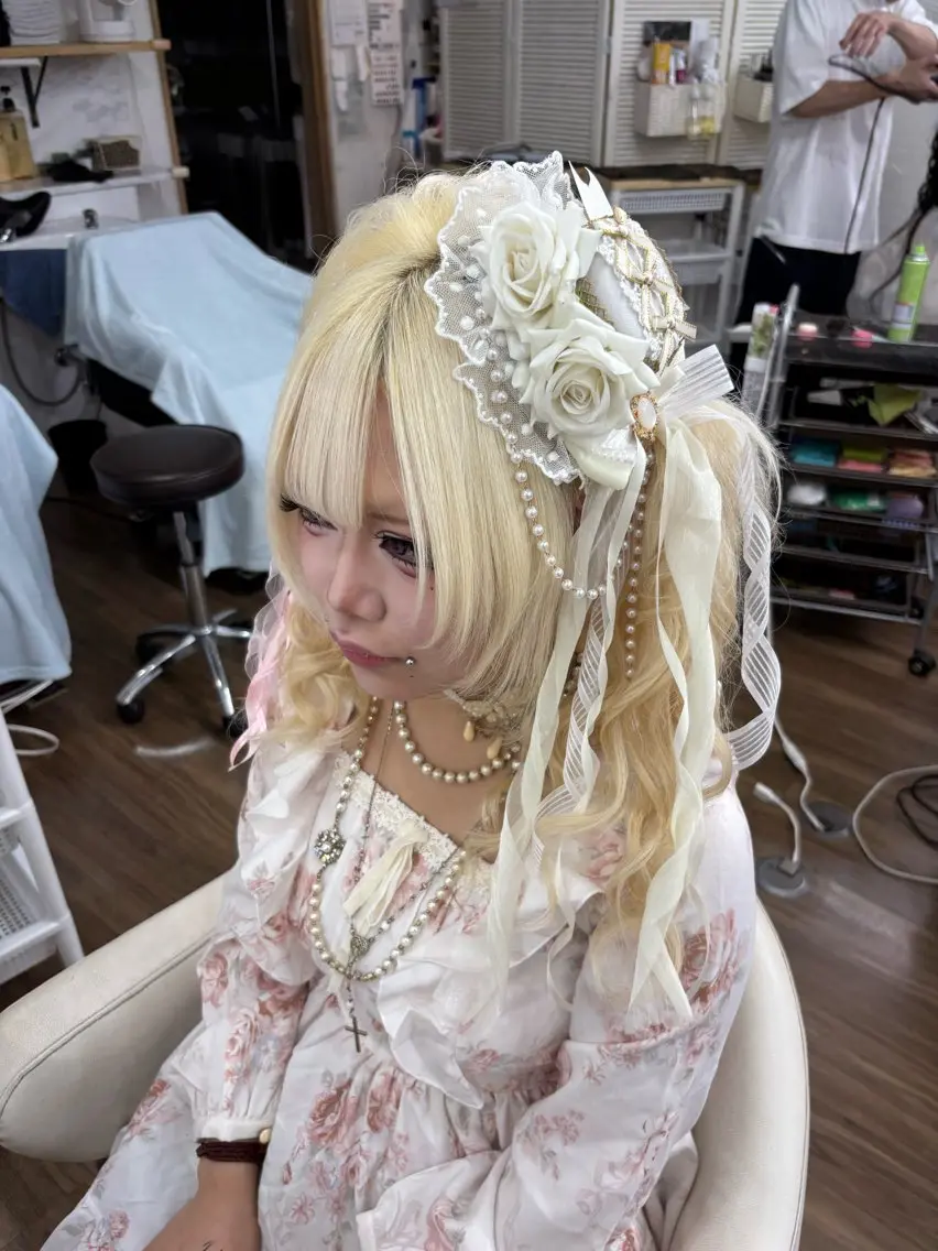 ロング ヘアセット GLOSS 心斎橋 山上のヘアスタイル