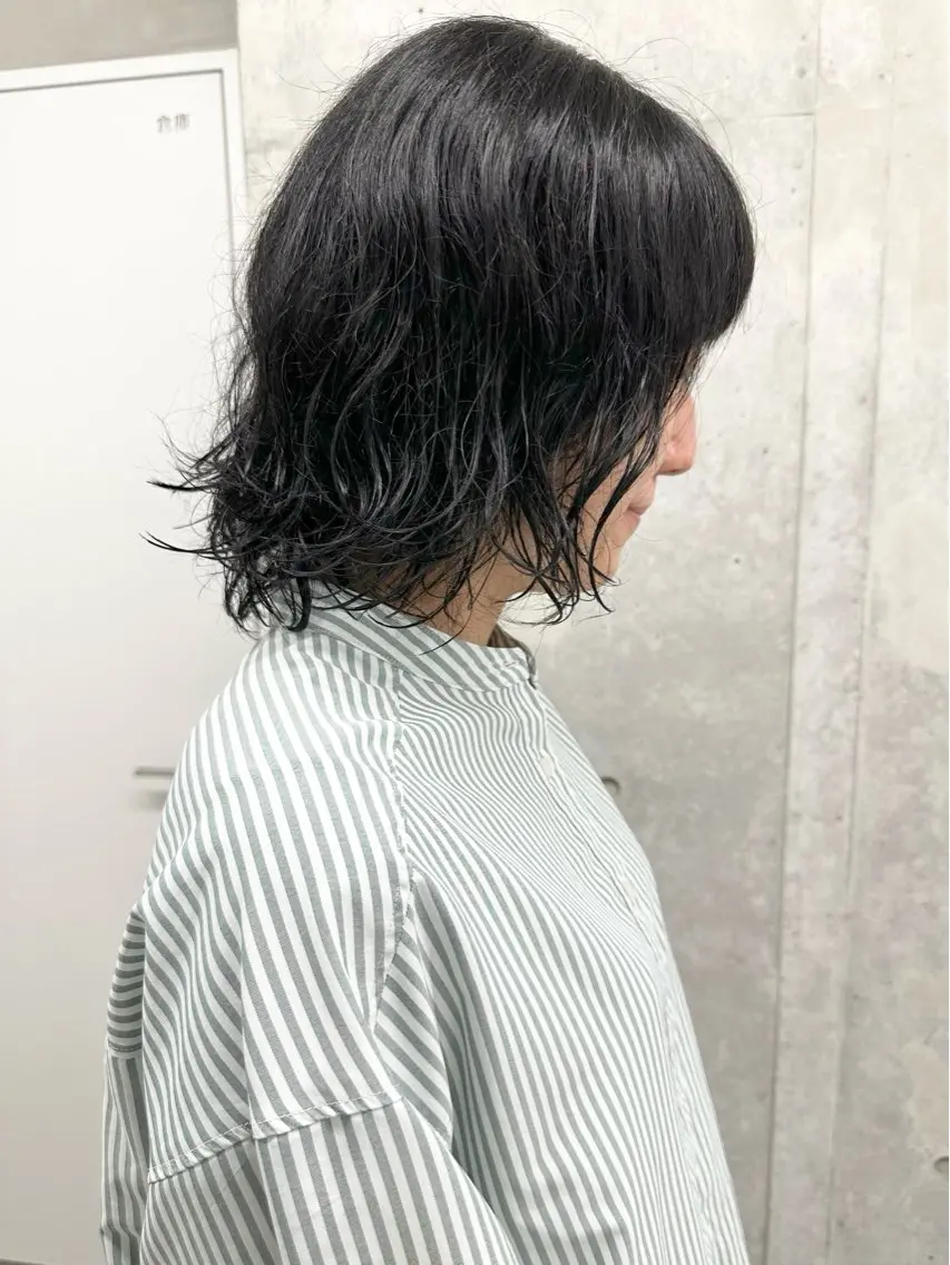 ミディアム パーマ ボブ/ゆるふわ ボブパーマ/とういのヘアスタイル