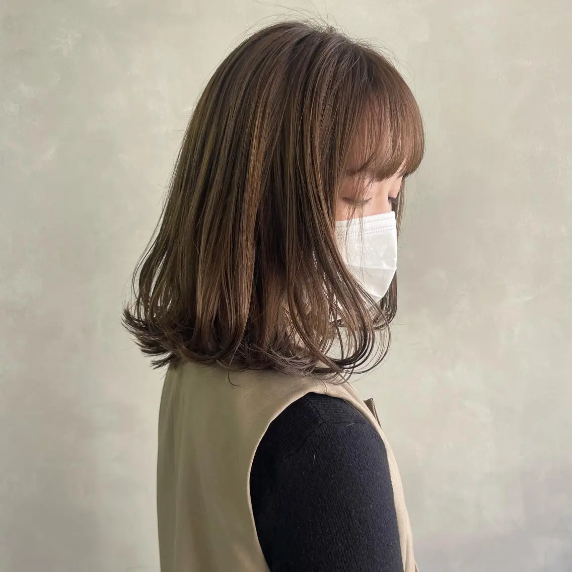 セミロング カラー パーマ ヘアアレンジ 🫧縮毛矯正/髪質 改善🫧熊野未来のヘアスタイル