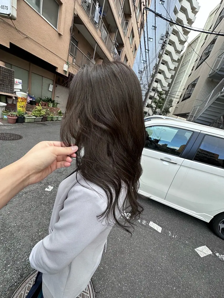 セミロング ハイライト/髪質改善 ans/黒木 和大のヘアスタイル