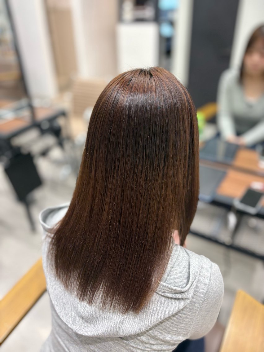 ミディアム 縮毛矯正 カット 縮毛矯正 omocha umiのヘアスタイル