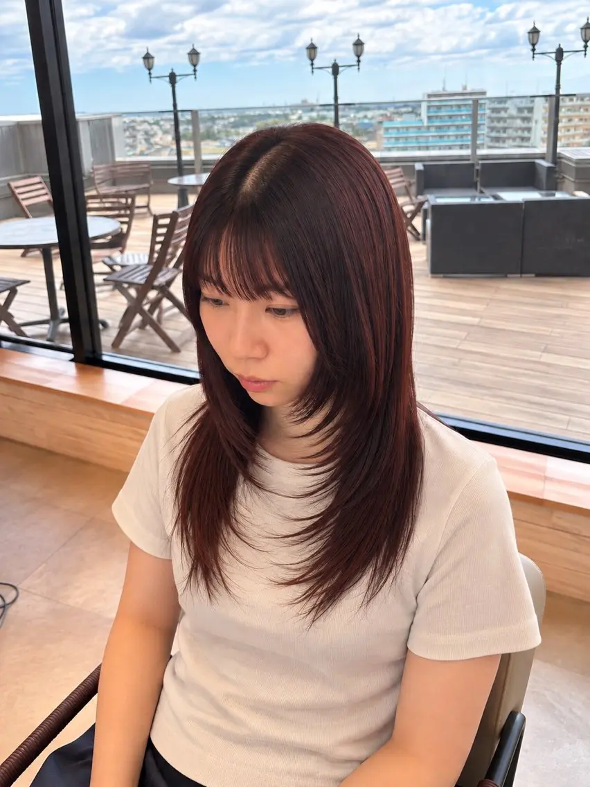 ロング レイヤーカット カット トリートメント 艶髪カラー🤍ྀི MISAKI🩷ྀིのヘアスタイル