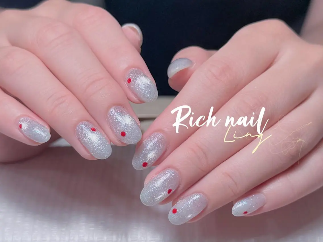 ネイル ドット ハンドネイル ハンドケア Rich Nail 🤲🏻梨央のネイルデザイン