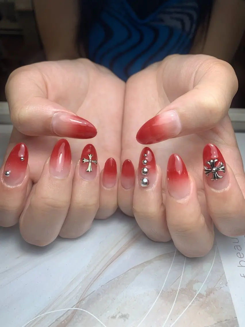 ネイル フレンチネイル ジェルネイル 韓国ネイル マグネットネイル マグネットフレンチ akina nailsのネイルデザイン