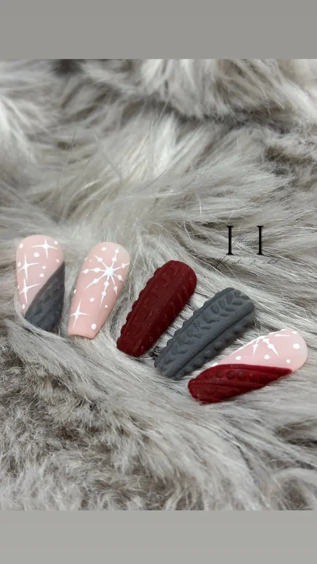 ネイル 冬ネイル ハンドネイル HatsuuNail salonアリスのネイルデザイン