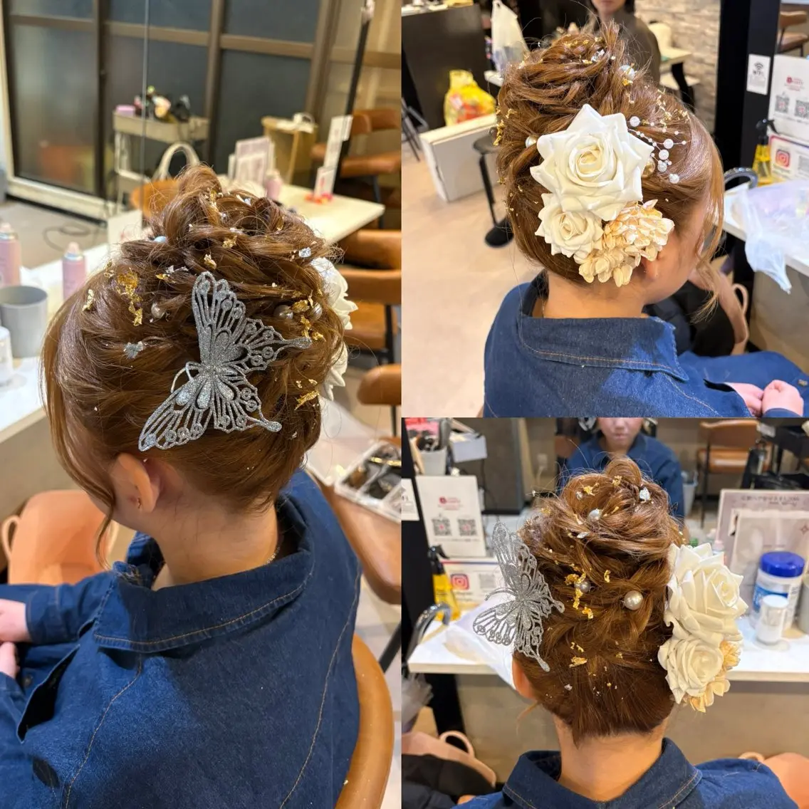 ロング カラー ヘアアレンジ 成人式 ヘアセット ✨最強美容師✨ 💙にっしー西村💙のヘアスタイル
