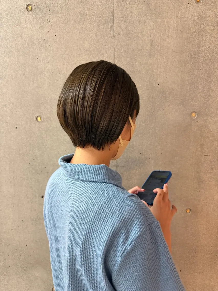 丸みのあるボブカット!(*ボブ限定メニュー)の写真